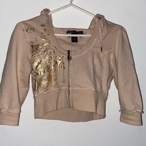 Y2K 2000s cropped Hale Bob hoodie xs small